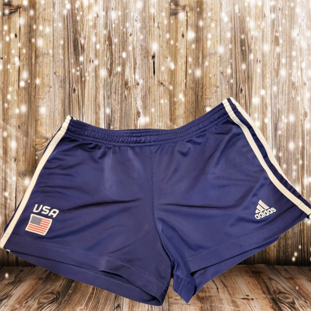 Adidas Team USA Navy Blue Womens Shorts Size Medium